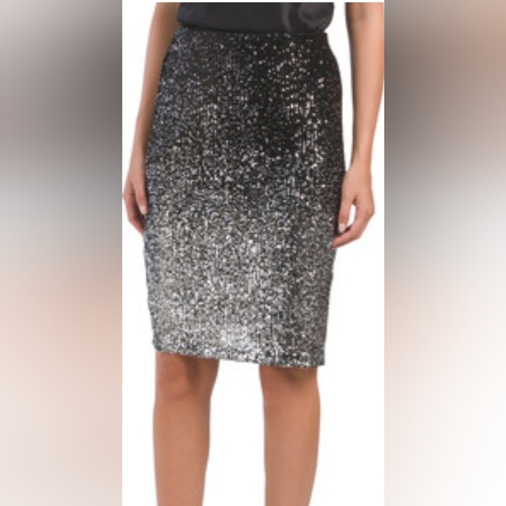 Cable & Gauge Sequin Pencil Skirt - Sz Sm